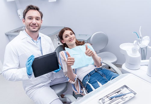 Happy patient